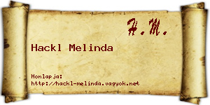 Hackl Melinda névjegykártya